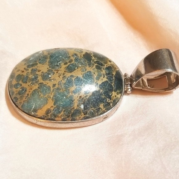 ALUMA Ocean Jasper Sterling Enhancer Pendant - Picture 4 of 8